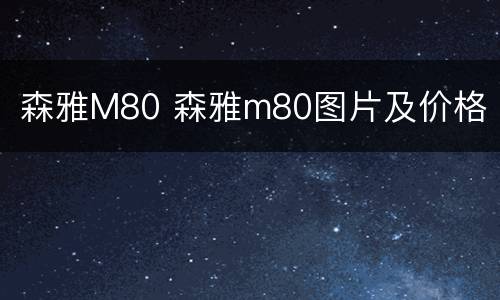 森雅M80 森雅m80图片及价格