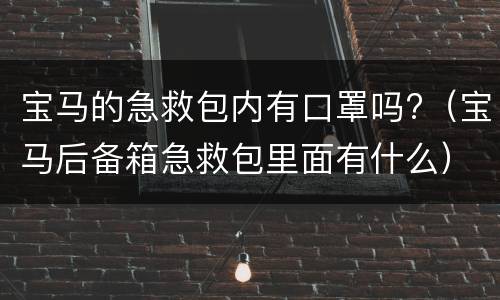 宝马的急救包内有口罩吗?（宝马后备箱急救包里面有什么）