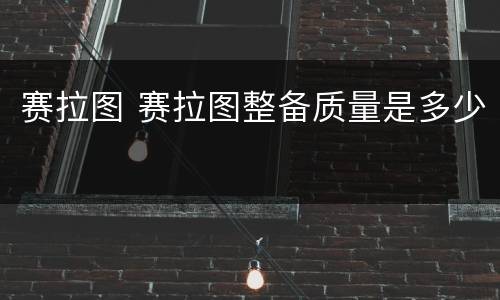 赛拉图 赛拉图整备质量是多少