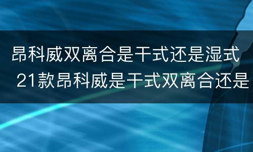 昂科威双离合是干式还是湿式 21款昂科威是干式双离合还是湿式双离合