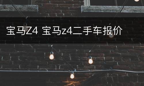 宝马Z4 宝马z4二手车报价
