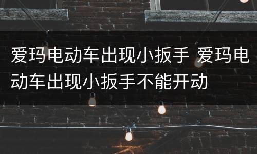 爱玛电动车出现小扳手 爱玛电动车出现小扳手不能开动