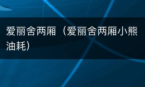 爱丽舍两厢（爱丽舍两厢小熊油耗）