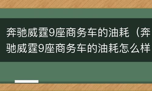 奔驰威霆9座商务车的油耗（奔驰威霆9座商务车的油耗怎么样）