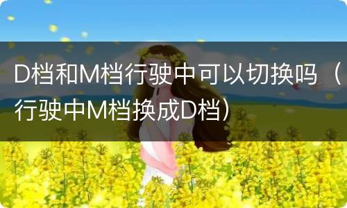 D档和M档行驶中可以切换吗（行驶中M档换成D档）