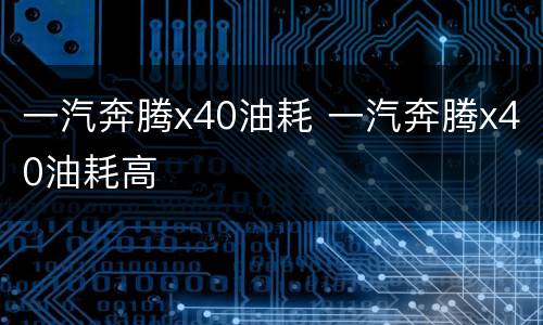 一汽奔腾x40油耗 一汽奔腾x40油耗高