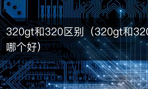 320gt和320区别（320gt和320哪个好）
