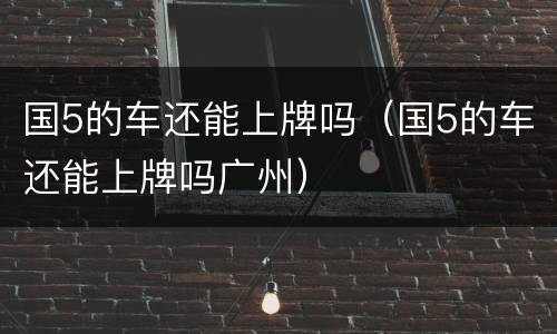 国5的车还能上牌吗（国5的车还能上牌吗广州）