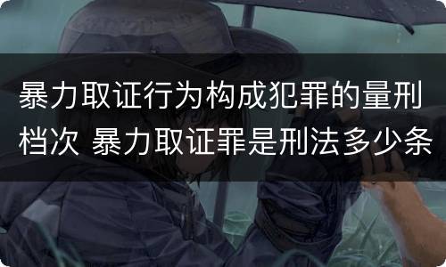 暴力取证行为构成犯罪的量刑档次 暴力取证罪是刑法多少条