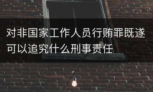 对非国家工作人员行贿罪既遂可以追究什么刑事责任