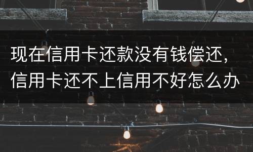 现在信用卡还款没有钱偿还，信用卡还不上信用不好怎么办