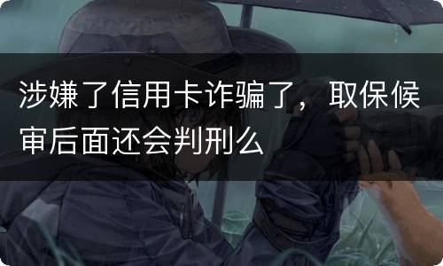涉嫌了信用卡诈骗了，取保候审后面还会判刑么