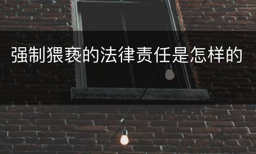 强制猥亵的法律责任是怎样的