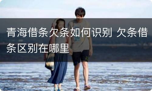 青海借条欠条如何识别 欠条借条区别在哪里