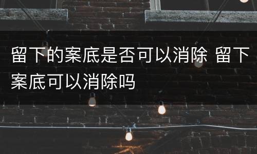 留下的案底是否可以消除 留下案底可以消除吗