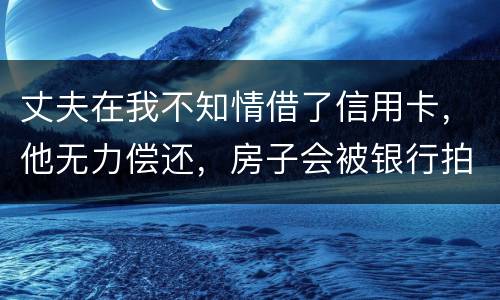 丈夫在我不知情借了信用卡，他无力偿还，房子会被银行拍卖吗
