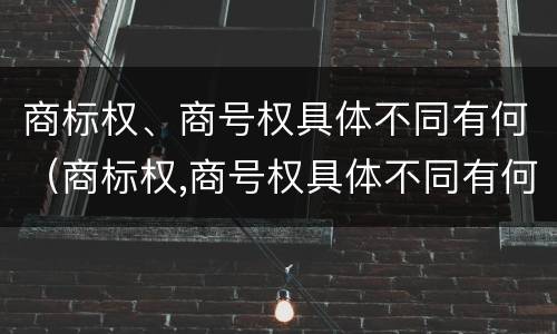 商标权、商号权具体不同有何（商标权,商号权具体不同有何区别）