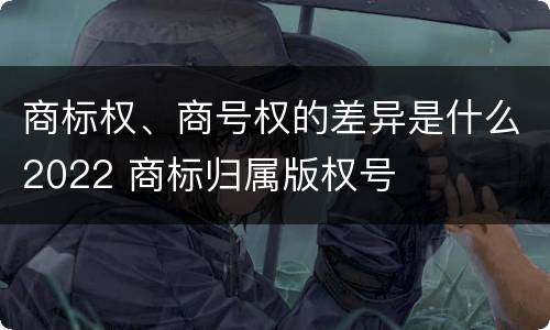 商标权、商号权的差异是什么2022 商标归属版权号