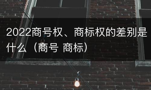 2022商号权、商标权的差别是什么（商号 商标）