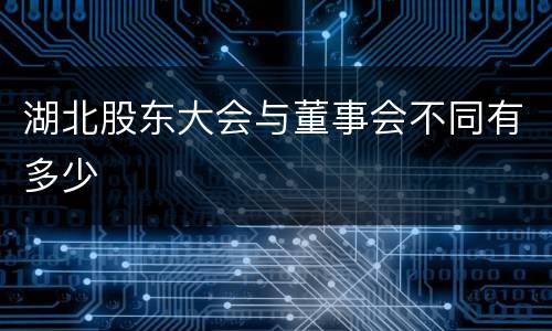 湖北股东大会与董事会不同有多少