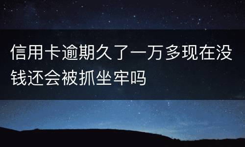 信用卡逾期久了一万多现在没钱还会被抓坐牢吗
