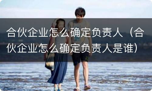 合伙企业怎么确定负责人（合伙企业怎么确定负责人是谁）