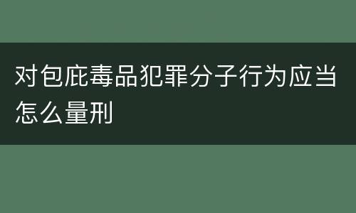 对包庇毒品犯罪分子行为应当怎么量刑