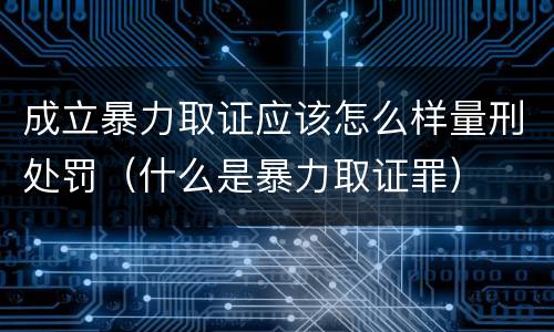 成立暴力取证应该怎么样量刑处罚（什么是暴力取证罪）
