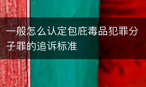 一般怎么认定包庇毒品犯罪分子罪的追诉标准