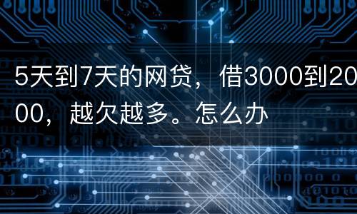 5天到7天的网贷，借3000到2000，越欠越多。怎么办