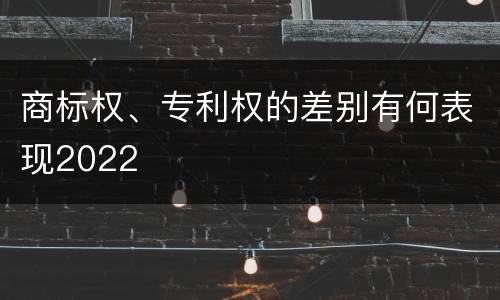 商标权、专利权的差别有何表现2022