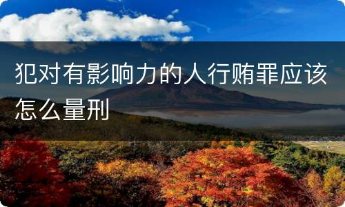 犯对有影响力的人行贿罪应该怎么量刑