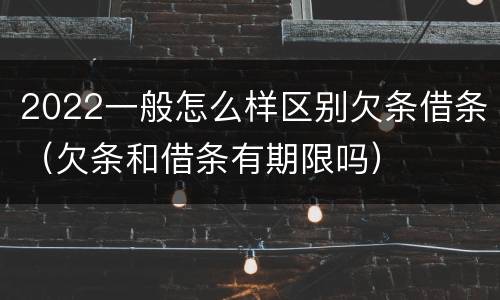 2022一般怎么样区别欠条借条（欠条和借条有期限吗）