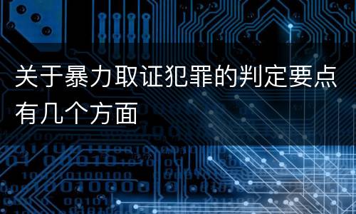 关于暴力取证犯罪的判定要点有几个方面