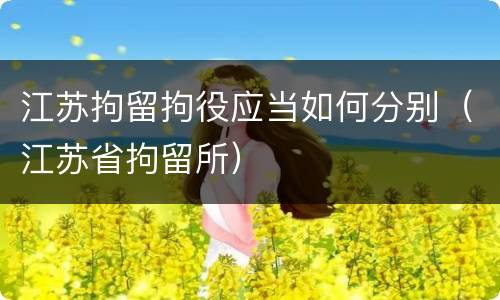 江苏拘留拘役应当如何分别（江苏省拘留所）