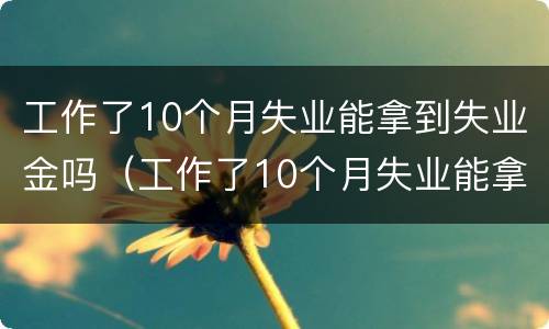工作了10个月失业能拿到失业金吗（工作了10个月失业能拿到失业金吗）