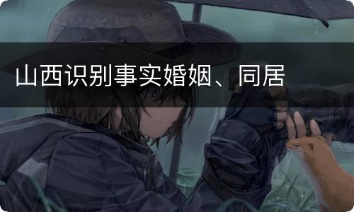 山西识别事实婚姻、同居