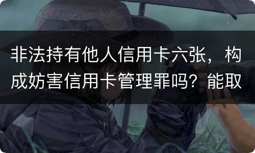 非法持有他人信用卡六张，构成妨害信用卡管理罪吗？能取保吗