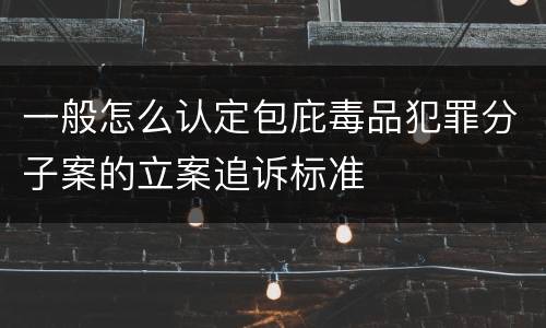 一般怎么认定包庇毒品犯罪分子案的立案追诉标准