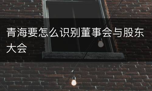 青海要怎么识别董事会与股东大会