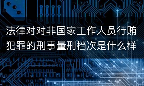 法律对对非国家工作人员行贿犯罪的刑事量刑档次是什么样的