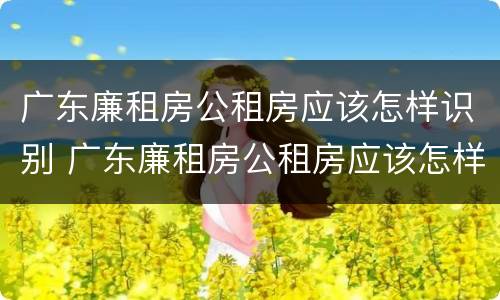 广东廉租房公租房应该怎样识别 广东廉租房公租房应该怎样识别产权
