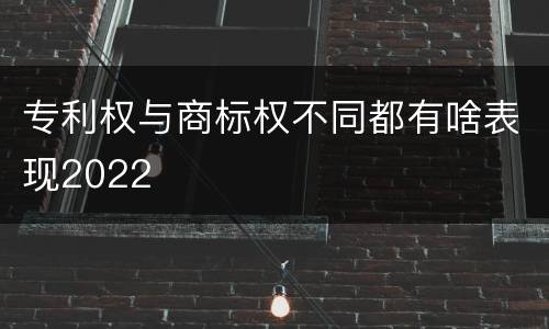 专利权与商标权不同都有啥表现2022