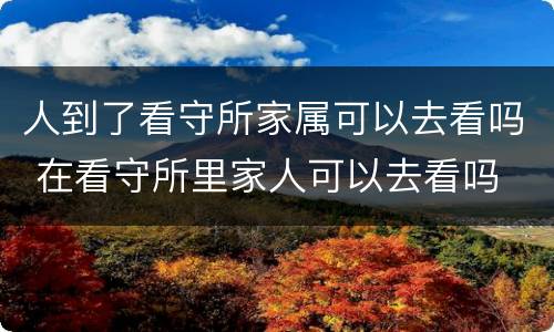 人到了看守所家属可以去看吗 在看守所里家人可以去看吗