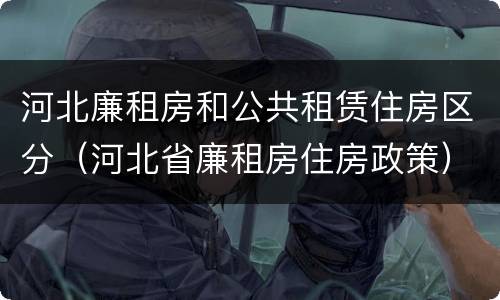 河北廉租房和公共租赁住房区分（河北省廉租房住房政策）