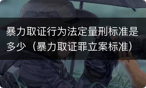 暴力取证行为法定量刑标准是多少（暴力取证罪立案标准）