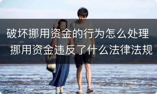 破坏挪用资金的行为怎么处理 挪用资金违反了什么法律法规