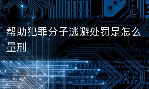 帮助犯罪分子逃避处罚是怎么量刑