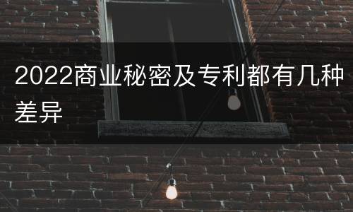 2022商业秘密及专利都有几种差异