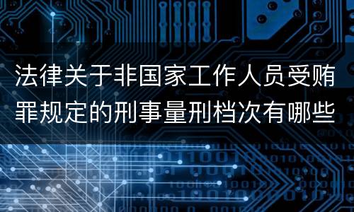 法律关于非国家工作人员受贿罪规定的刑事量刑档次有哪些